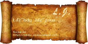 Lábdy Józsua névjegykártya
